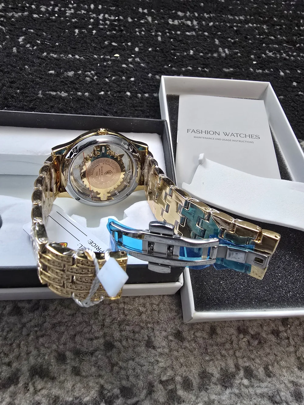 Gold Crystal Star Dial men's Fashion Watch